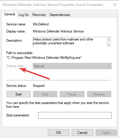 Windows Defender nie aktualizuje się